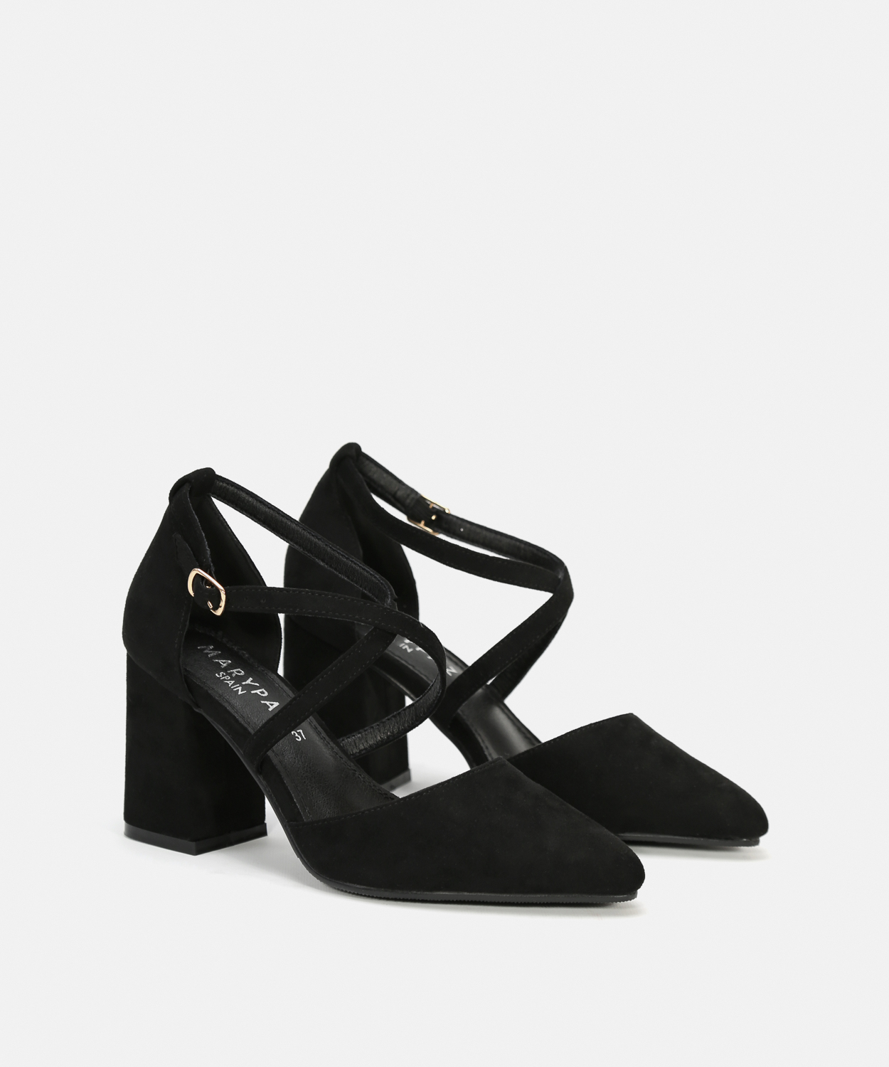 Zapatos tac&oacute;n tiras cruzadas image number null